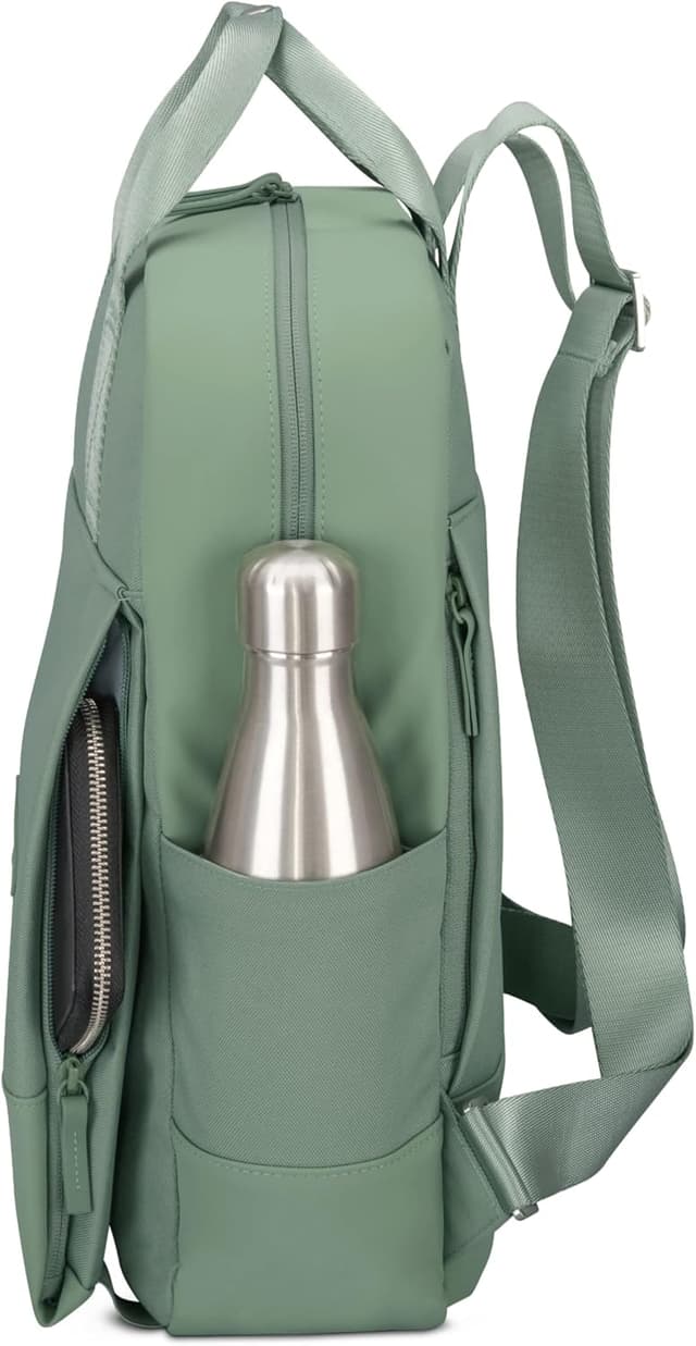 Detalle de Johnny Urban Jona Large Rucksack grün – Tagesrucksack mit Laptopfach bis 16 Zoll (14 Liter)