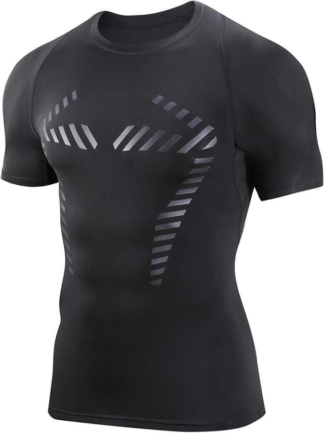 Imagen de AMZSPORT Maglia Compressione Uomo a Maniche Corte Traspirante per Palestra e Running en OfertitasTOP