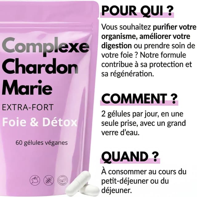 Detalle de Complexe Chardon-Marie 1000 mg foie
