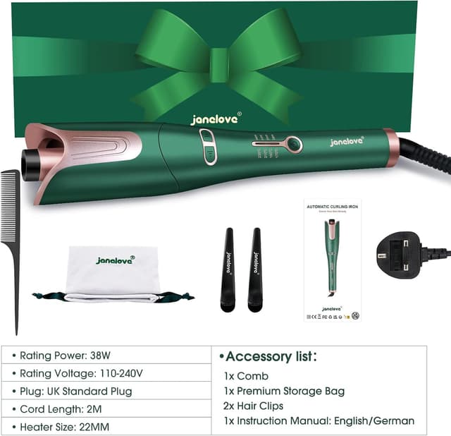 Detalle de janelove automatic hair curler 170°-230°