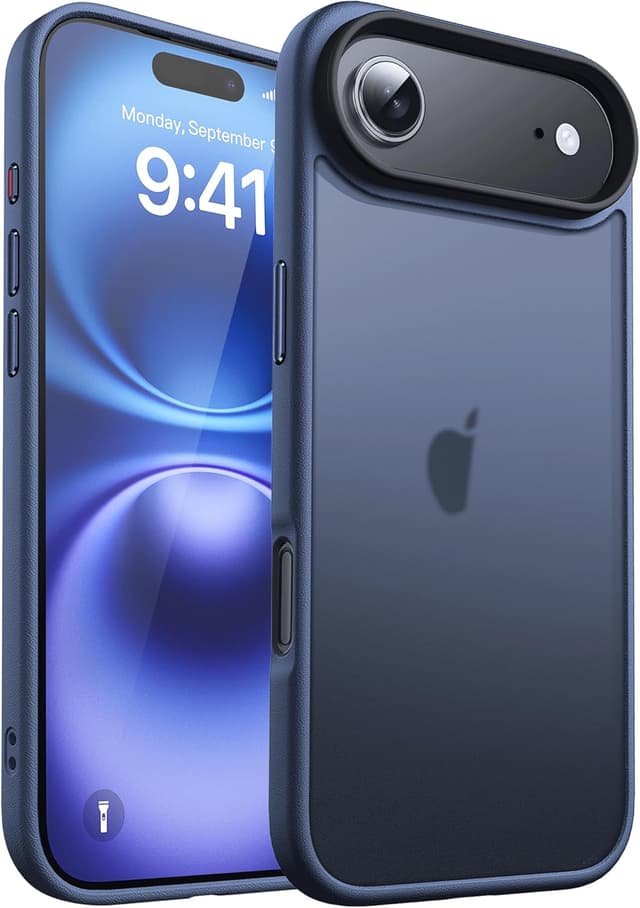 Detalle de Anqrp Matt Zero Serie für iPhone 17 Air Hülle – dünn, matt, stoß- und kratzfest (dunkelblau)