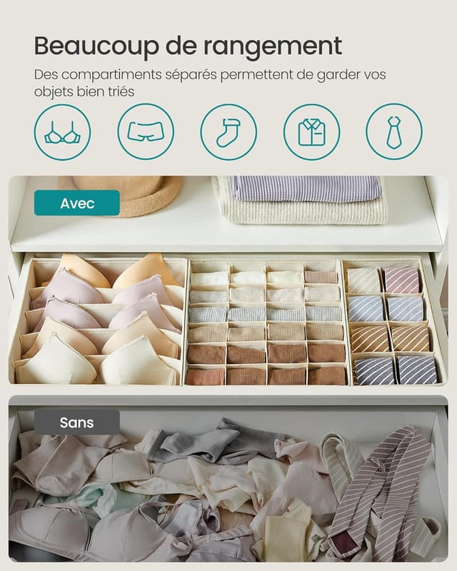 Thumbnail 2 de SONGMICS RUS008M01 organiseur tiroir 8 pièces