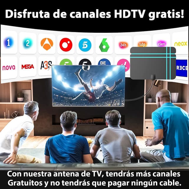 Thumbnail 2 de Antena TV Interior 360° 4K 1080p