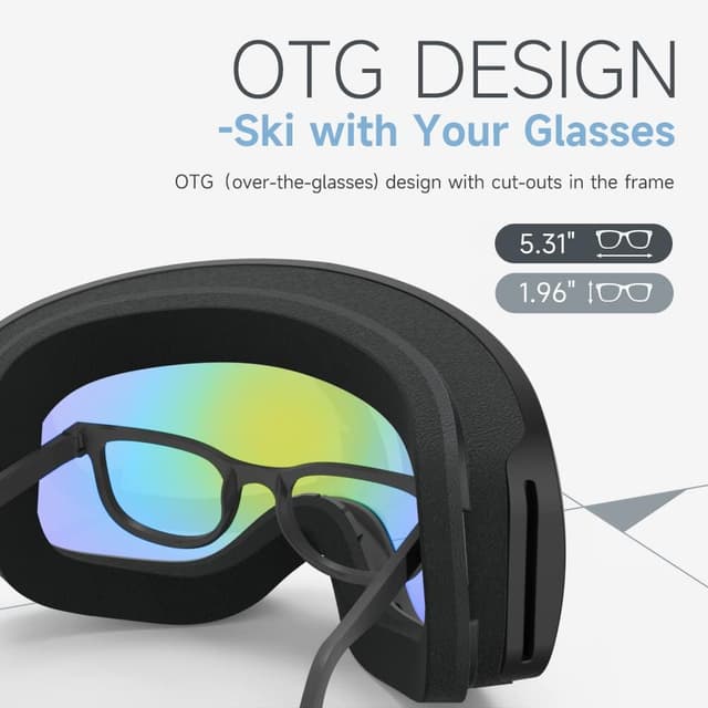 Detalle 2 de RIOROO Skibrille für Brillenträger mit UV-Schutz