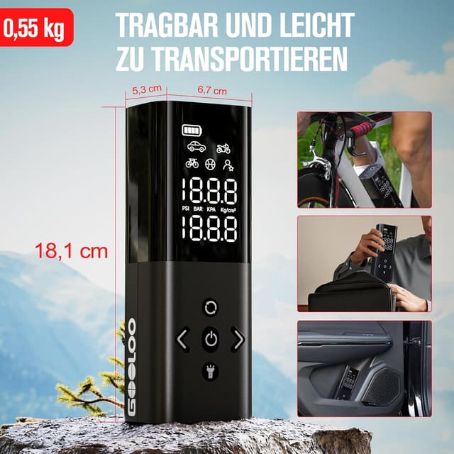 Thumbnail 6 de AP150 Fahrradpumpe Elektrische Luftpumpe