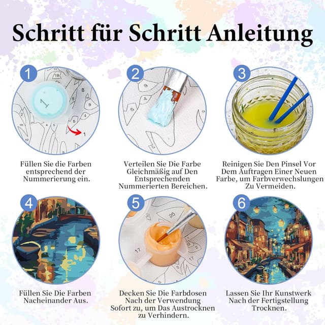 Thumbnail 4 de Camocin Art Malen nach Zahlen 40x50cm Venedig