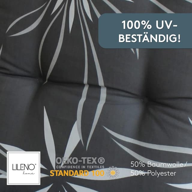 Thumbnail 4 de LILENO HOME Gartenstuhl Auflagen 2er Set Hochlehner