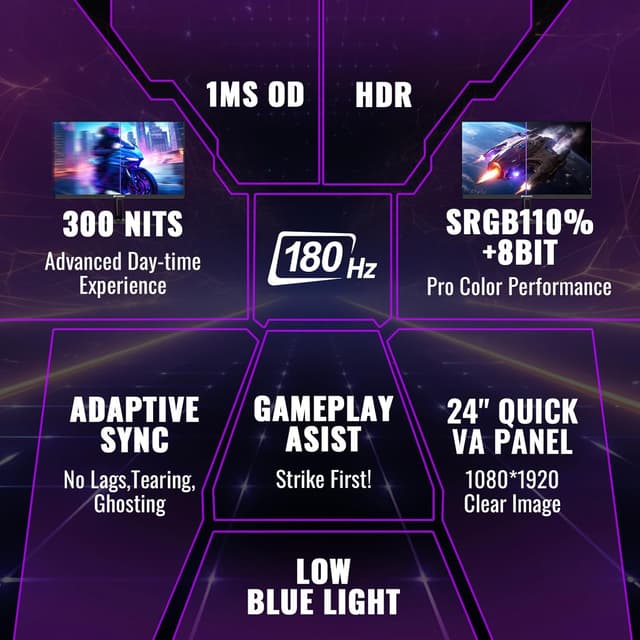 Thumbnail 1 de Minifire MFG24F4 24" Gaming-Monitor 180Hz