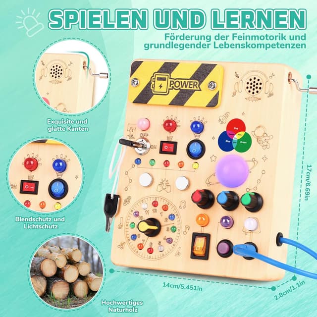 Thumbnail 3 de Konijiwa Montessori Busy Board Lernspielzeug