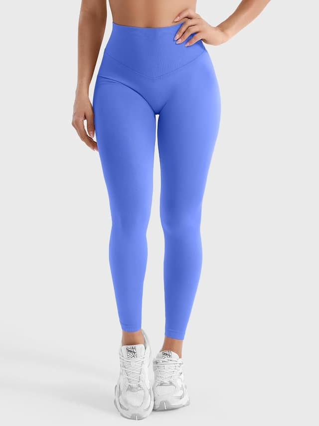 Detalle de YEOREO Damen Sport-Leggings „Invisible Scrunch“ mit hoher Taille (90% Nylon, 10% Elasthan)