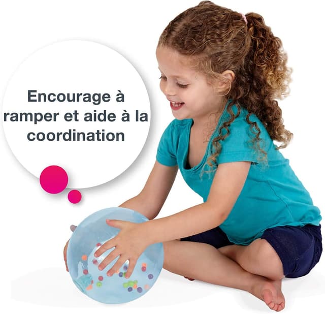 Detalle de BSM EDUSHAP Balle arc-en-ciel transparente 6M (Édition 705373) – ballon souple dès 6 mois