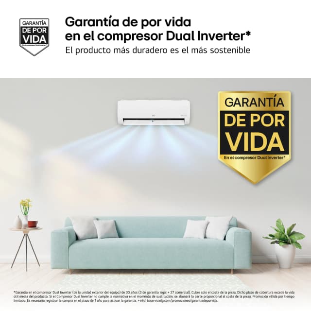 Detalle 1 de LG 2X1ECO912.SET multisplit Inverter 2.150 frig/h