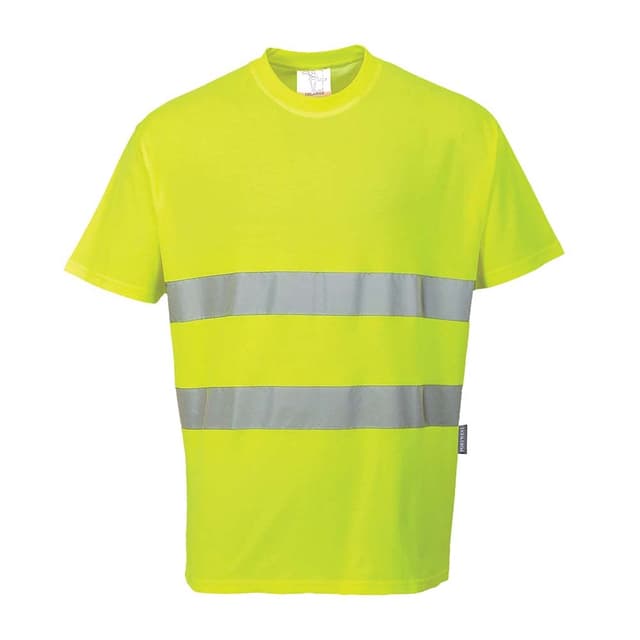 Detalle de Portwest Cotton Comfort T-Shirt (S172YERL), Size L in Yellow