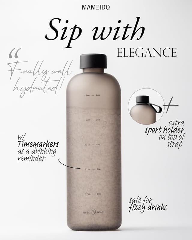 Detalle 2 de MAMEIDO borraccia 1,5 litri con orario