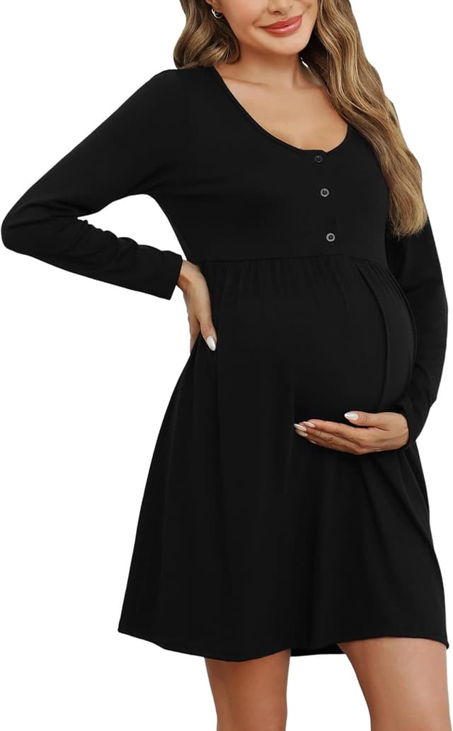 Imagen de Bresdk Camicia da Notte Allattamento Manica Lunga en OfertitasTOP