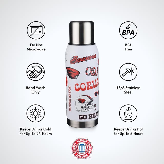 Detalle 2 de The Memory Company Licensed NCAA 34oz Team Spirit Insulated Bottle