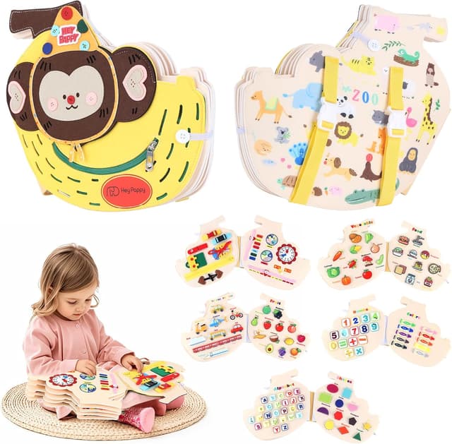 Imagen de Heypappy Busy Board 12 in 1 Montessori en OfertitasTOP