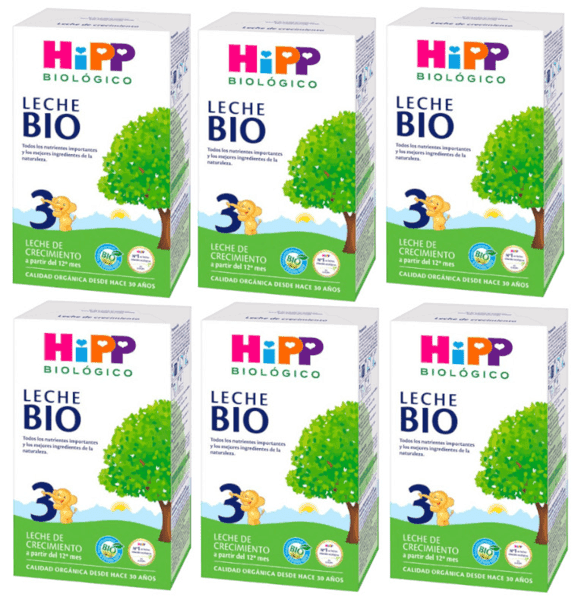 Detalle de HIPP Leche Biológica Crecimiento 3+ 12m 6x500g