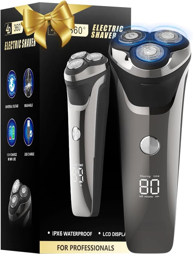 Detalle de Rantizon 4D Rotary Electric Razor USB rechargeable