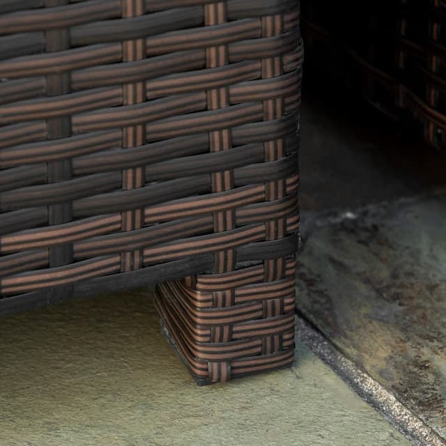 Thumbnail 6 de Outsunny Table Basse de Jardin rotin tressé