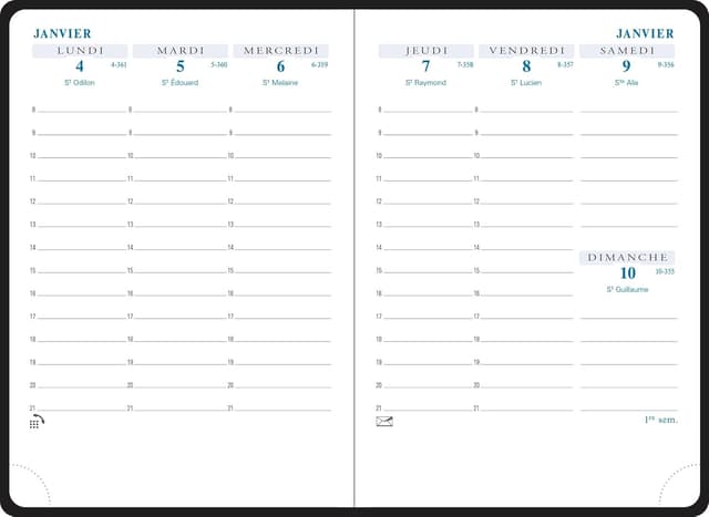 Detalle 2 de Exacompta 13270E Agenda semainier Horizons 13 Cassandra