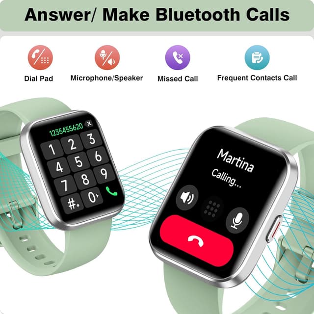 Detalle de aeac Smart Watch for Men & Women (1.8" HD Touch Screen) with Voice Calls, Alexa, Heart Rate, SpO2 & IP68