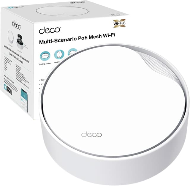 Detalle de TP-Link Deco X50-PoE (1-pack) AX3000 Whole Home Mesh Wi‑Fi 6 with PoE