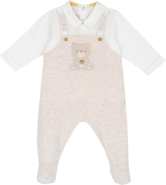 Detalle de Chicco Grenouillère bébé en coton doux avec ouverture à l’entrejambe (fille et garçon)