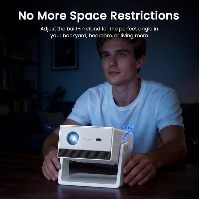 Detalle 2 de HAPPRUN Mini Smart Projector 1500 ANSI 📽