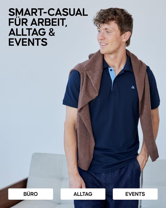 Detalle 2 de DANISH ENDURANCE Premium Poloshirt Herren 2er