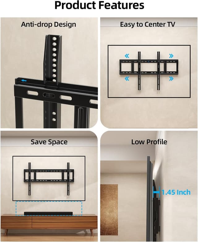 Detalle 1 de HOME VISION HV8901 TV wall mount, heavy duty