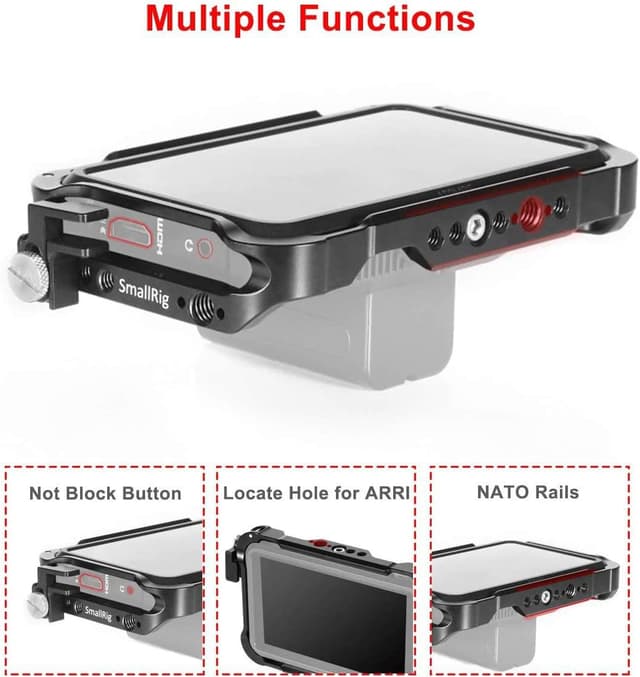 Detalle de SMALLRIG Shinobi Cage AtomX 5" (CMA2305) Käfig für Atomos Shinobi