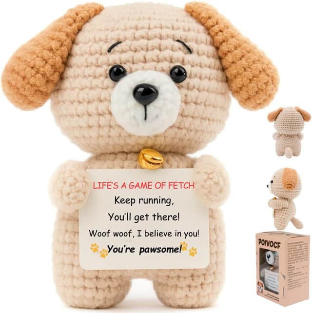 Imagen de Handmade Crochet Puppy Encouragement Gift Plush en OfertitasTOP