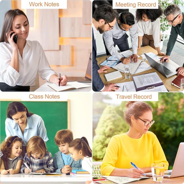 Detalle de VEESUN Notizbuch A5 mit Blanko-Seiten (100er Pack) – Kraftpapier-Cover, für Schule, Büro & Reisen