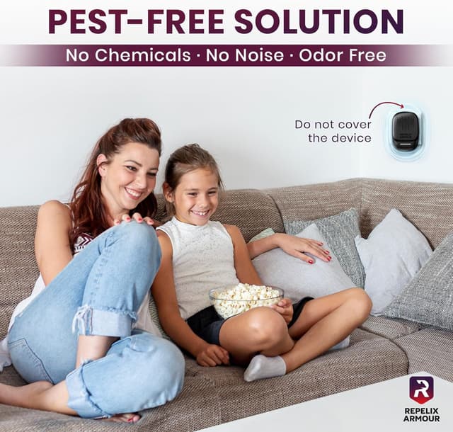 Thumbnail 6 de REPELIX ARMOUR Indoor Ultrasonic Pest Repeller (Pack of 2) – Up to 140m² coverage per device, 3 modes