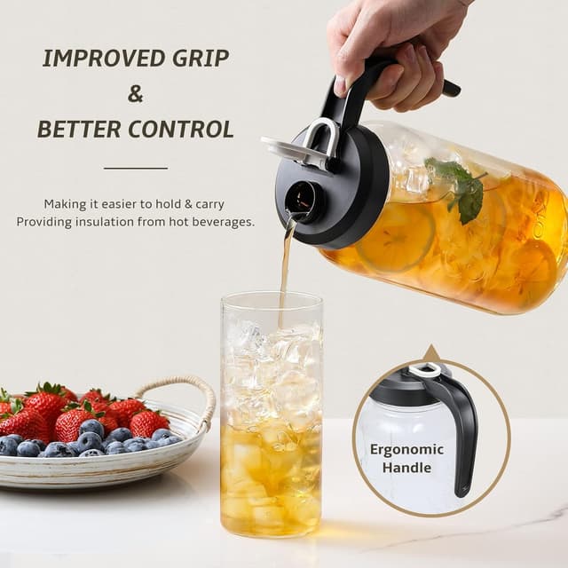 Thumbnail 2 de AOZITA 64 oz Glass Pitcher with Filter Lid 🥤