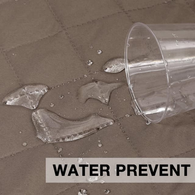 Thumbnail 3 de BellaHills Sofa Cover Taupe/Beige 1 Seater 75