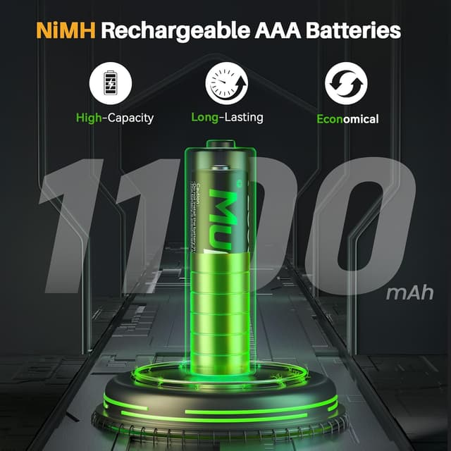 Thumbnail 4 de AAA 1100mAh NiMH Rechargeable Batteries with Charger