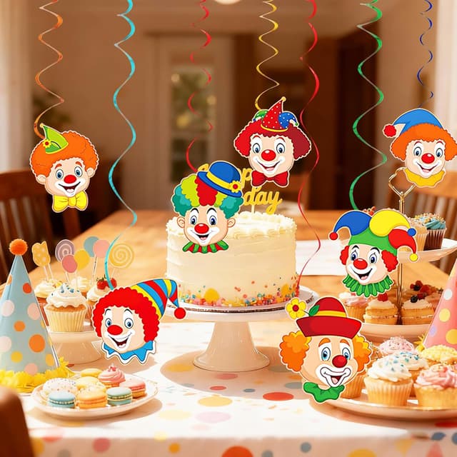 Detalle 2 de HUKUMA Clown Girlande 12er Set 80 cm 🤡