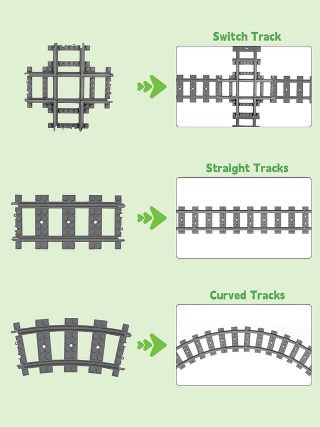 Thumbnail 3 de Happyxm Bausteine Schienenset 40 StĂŒck đ