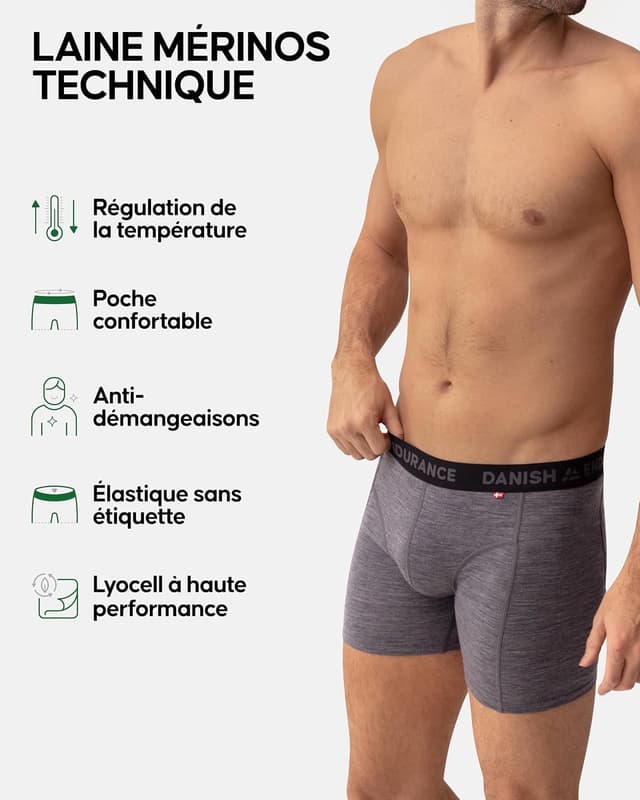 Detalle 2 de DANISH ENDURANCE boxer laine mérinos 18,5