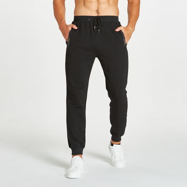 Detalle de ZOXOZ Men’s Fleece Sherpa Lined Joggers – Winter Warm Thermal Tracksuit Bottoms with Zipped Pockets