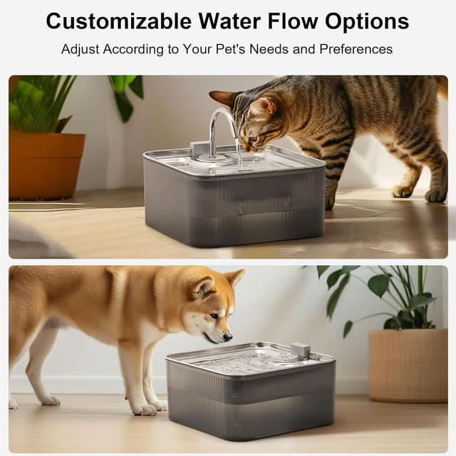 Detalle de FUKUMARU 7L Dog Water Fountain with Ultra Quiet 28.5dB Pump & 4-Stage Filter System