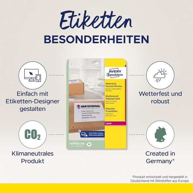 Detalle 2 de AVERY Zweckform L7994-25 Versandetiketten 100 Stk