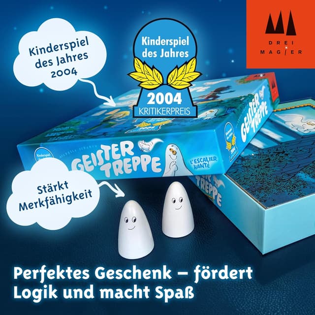 Detalle 2 de Schmidt “La Scala dei Fantasmi”, gioco da tavolo per bambini (dai 4 anni) per 2-4 giocatori