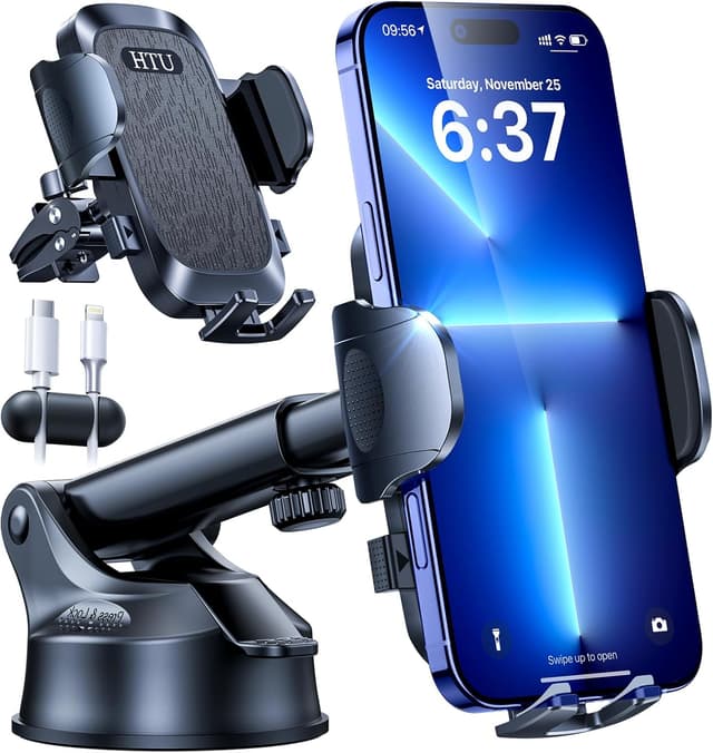 Detalle de 2026 BEST Car Phone Holder (110+LBS strong suction) with rotatable universal mount for dashboard, windscreen & vents