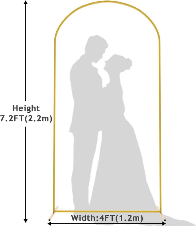 Detalle 2 de Wokceer 7.2 FT Wedding Arch Backdrop Stand 🪄