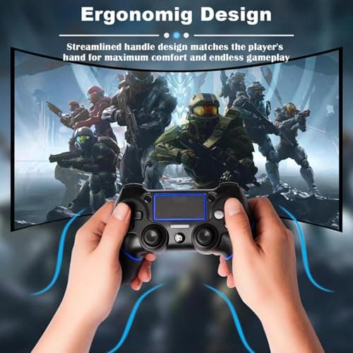 Thumbnail 6 de CHEREEKI Mando inalámbrico para PS4 con Bluetooth, giroscopio 6 ejes, doble vibración y panel táctil