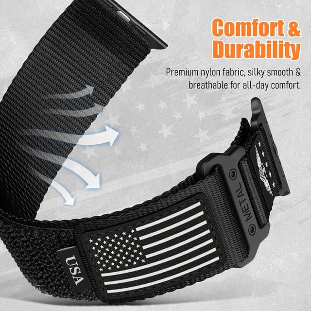Thumbnail 4 de BXUXOHS Rugged Nylon 49mm Apple Band