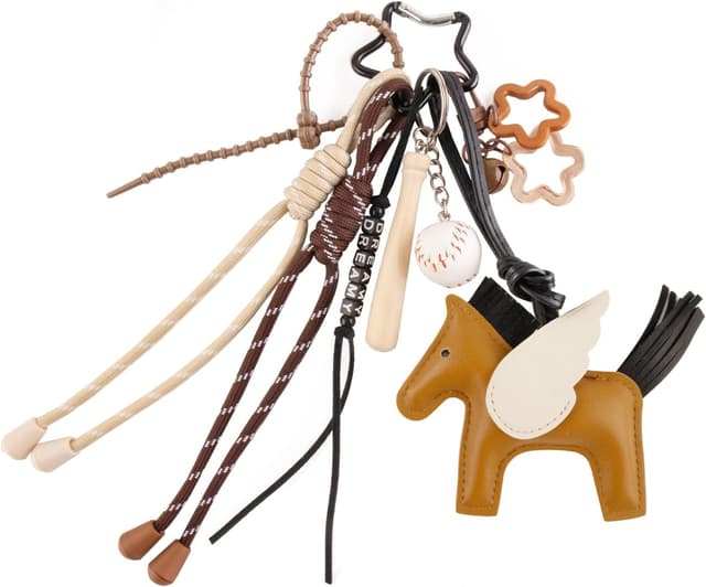 Detalle de Georgie Porgy bag charms keychains set – polyester hanging handbag & backpack accessories